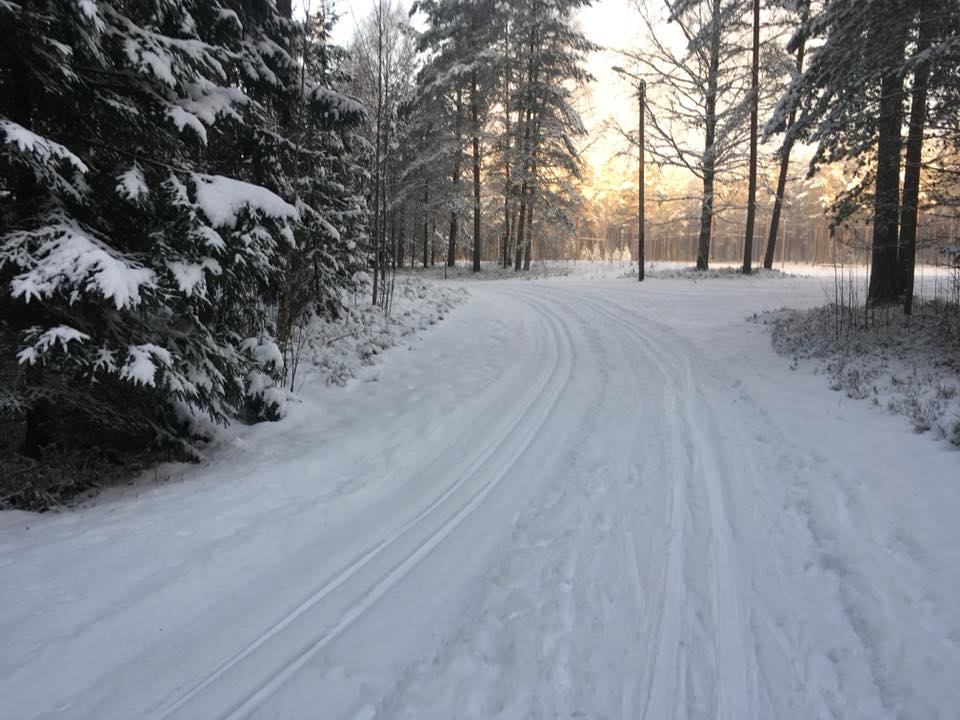 Skidspår på Höjda